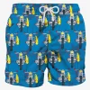Mittellange Badeshorts mit Surfmotorrad