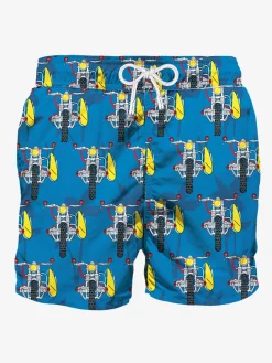 Mittellange Badeshorts mit Surfmotorrad
