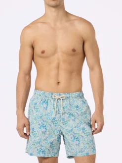 Mittellange Badeshorts mit Joanna Luise-Print | HERGESTELLT AUS LIBERTY-STOFF