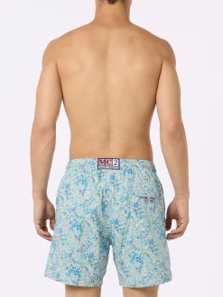 Mittellange Badeshorts mit Joanna Luise-Print | HERGESTELLT AUS LIBERTY-STOFF