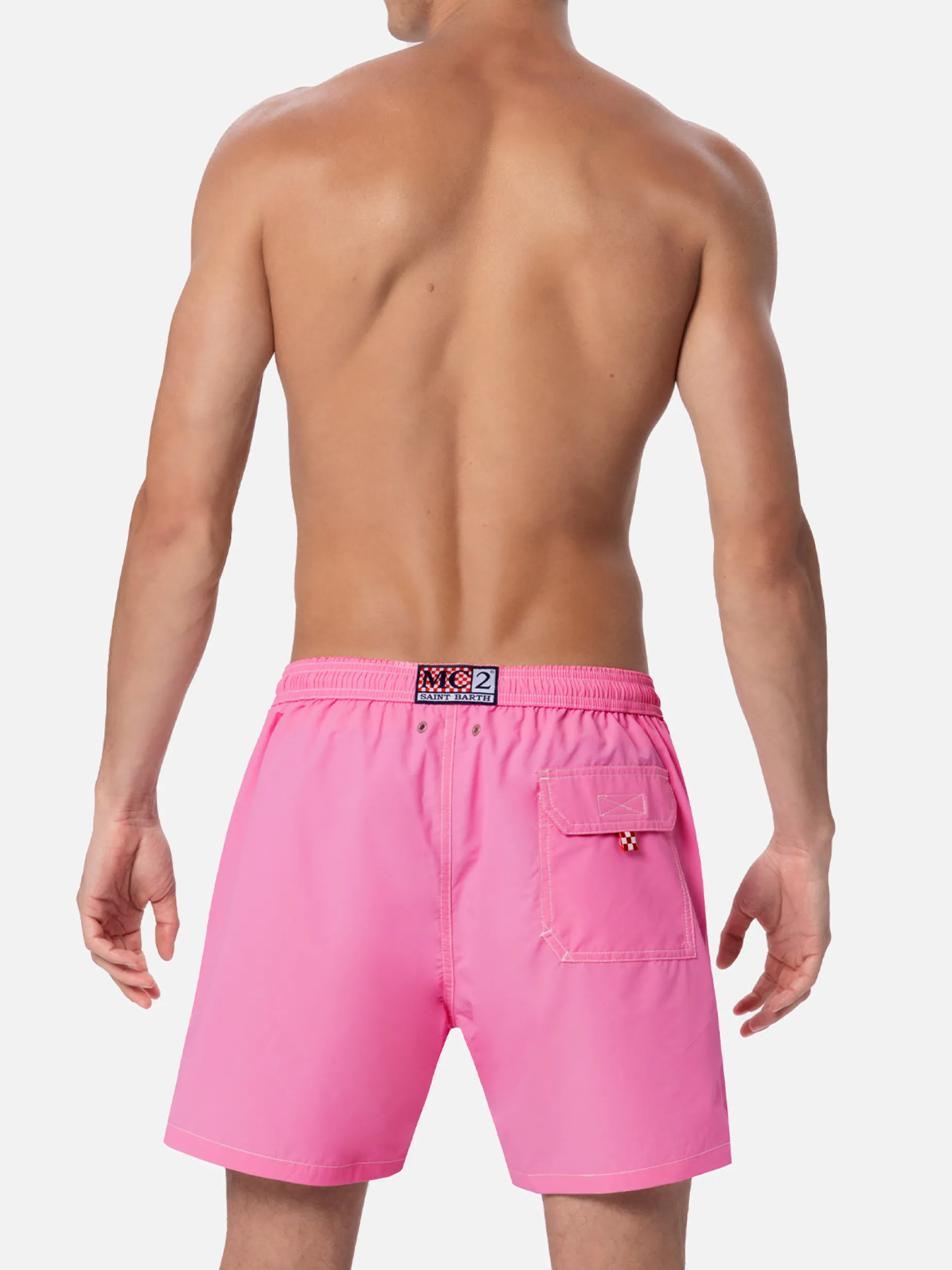 Mittellange Badeshorts Patmos für Herren in Rosa