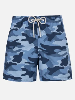 Mittellange Gustavia-Badeshorts für Herren mit Tarnmuster