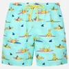 Mittellange Gustavia-Badeshorts für Herren mit Homer-Simpson-Aufdruck | DIE SIMPSONS-SONDERAUSGABE