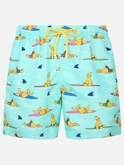 Mittellange Gustavia-Badeshorts für Herren mit Homer-Simpson-Aufdruck | DIE SIMPSONS-SONDERAUSGABE