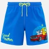 Mittellange Gustavia-Badeshorts für Herren mit platziertem Cryptopuppets-Aufdruck | CRYPTOPUPPET-SONDERAUSGABE