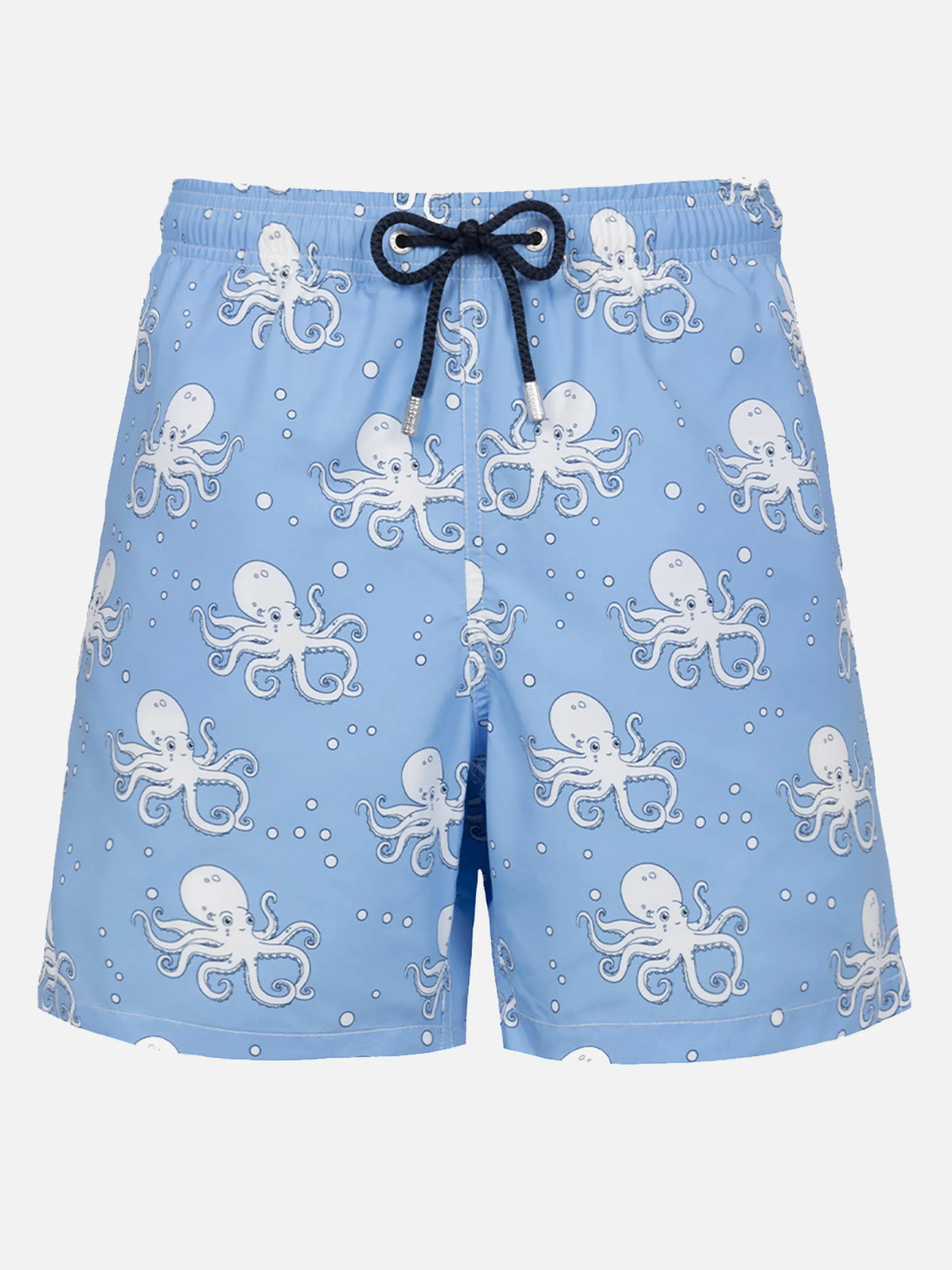 Mittellange Gustavia-Badeshorts für Herren mit Oktopus-Print