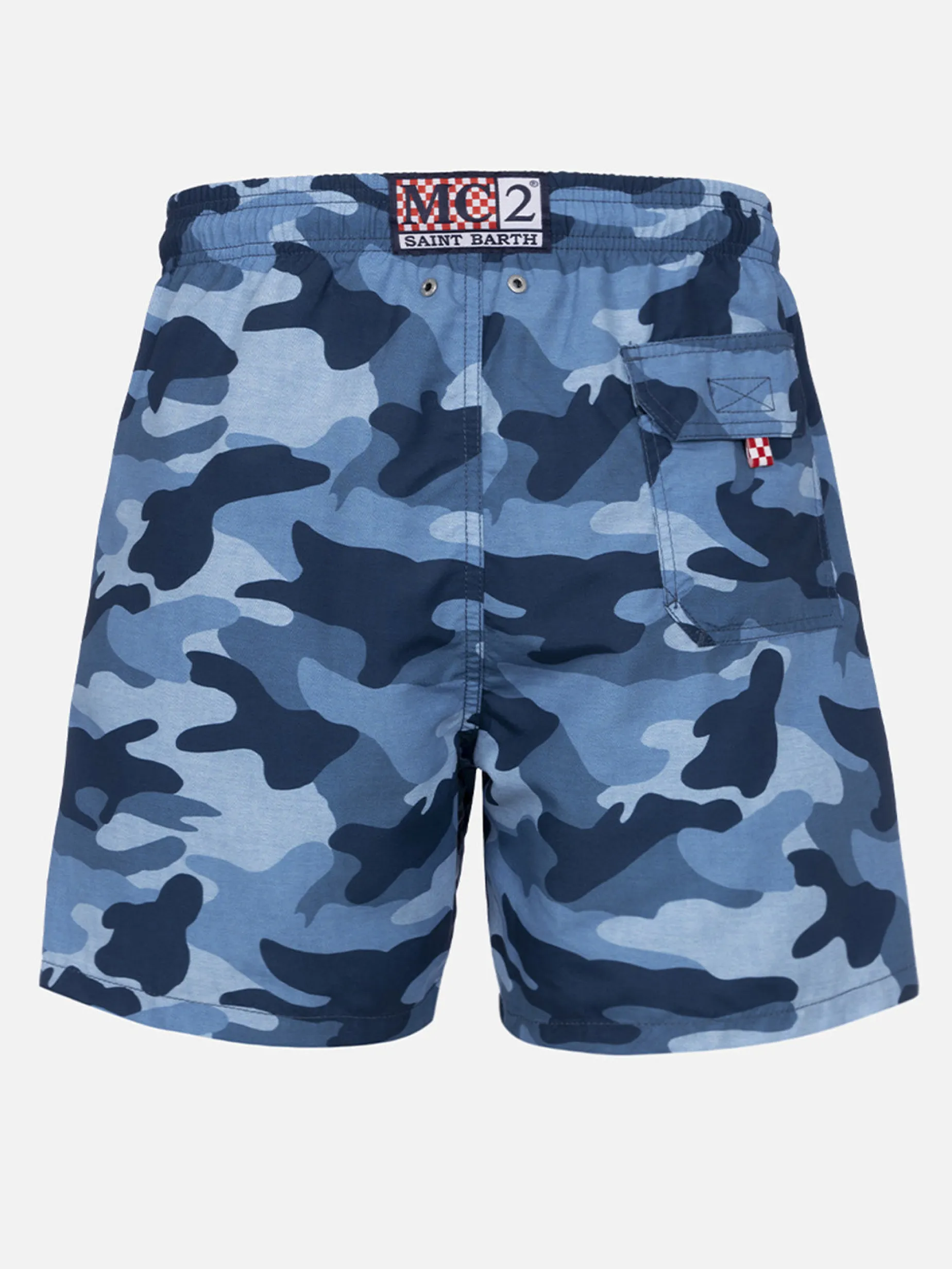 Mittellange Gustavia-Badeshorts für Herren mit Tarnmuster