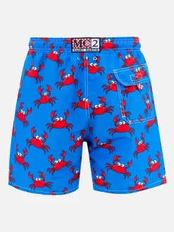 Mittellange Gustavia-Badeshorts für Herren mit Krabbenprint