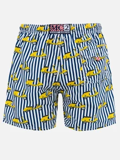 Mittellange Gustavia-Badeshorts für Herren mit Vespa-Aufdruck | VESPA-SONDEREDITION