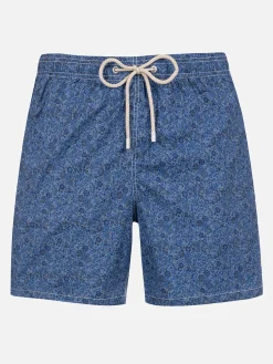 Mittellange Gustavia-Badeshorts für Herren mit Emma & Georgina-Aufdruck | HERGESTELLT AUS LIBERTY-STOFF