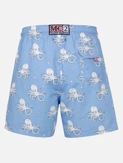 Mittellange Gustavia-Badeshorts für Herren mit Oktopus-Print