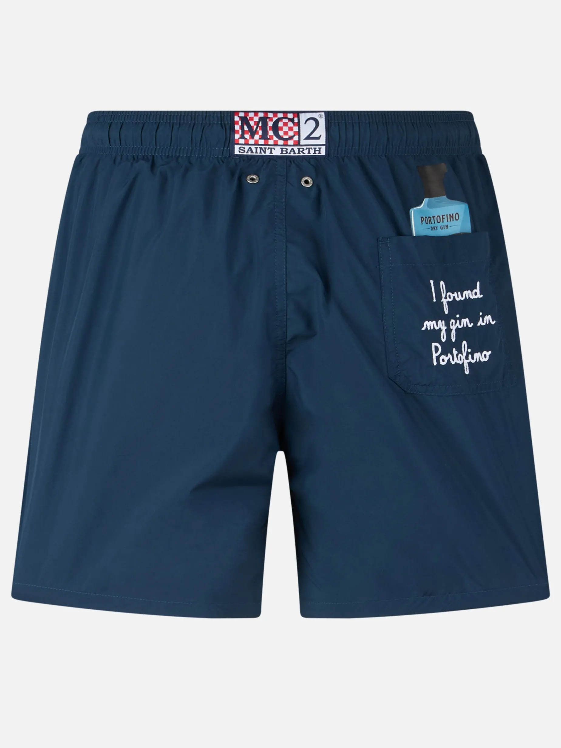 Mittellange Gustavia-Badeshorts für Herren mit Portofino Gin-Stickerei | PORTOFINO GIN SONDEREDITION