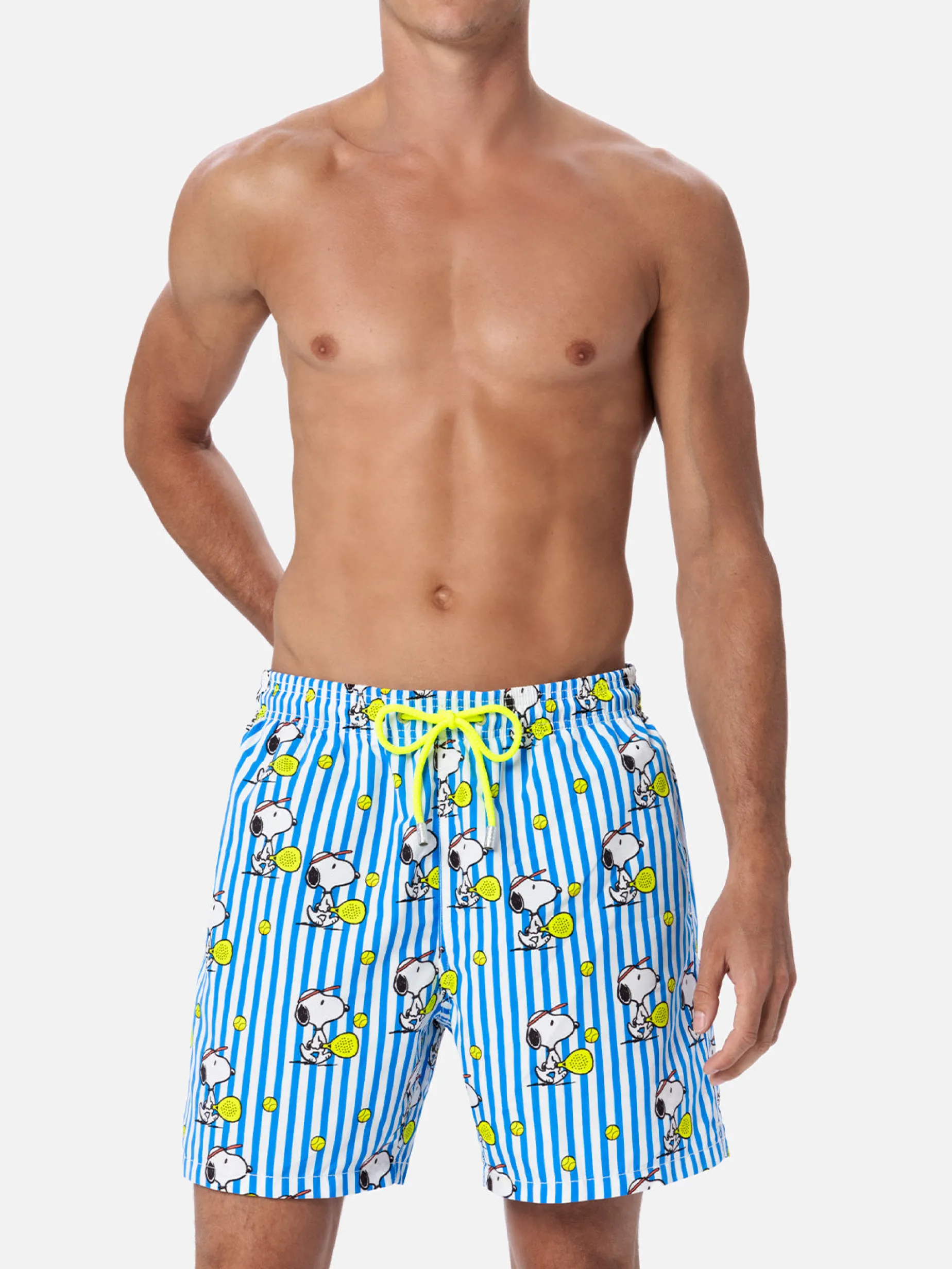 Mittellange Gustavia-Badeshorts für Herren mit Snoopy-Aufdruck | SNOOPY PEANUTS™ SONDEREDITION