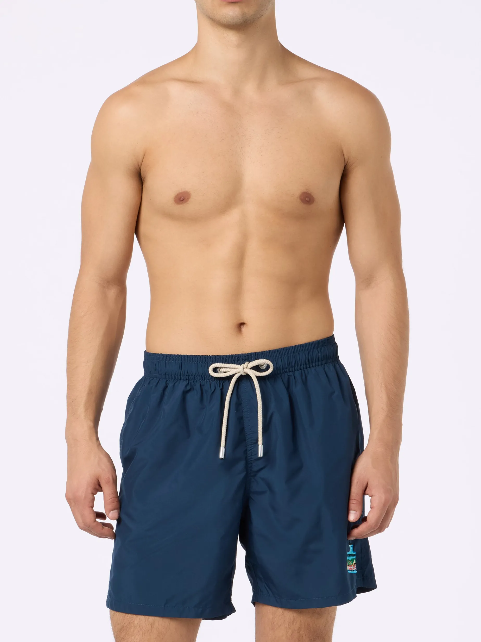 Mittellange Gustavia-Badeshorts für Herren mit Portofino Gin-Stickerei | PORTOFINO GIN SONDEREDITION