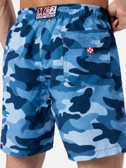 Mittellange Gustavia-Badeshorts für Herren mit Tarnmuster