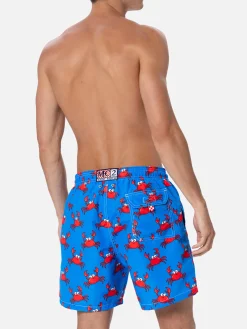 Mittellange Gustavia-Badeshorts für Herren mit Krabbenprint
