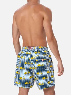 Mittellange Gustavia-Badeshorts für Herren mit Vespa-Aufdruck | VESPA-SONDEREDITION
