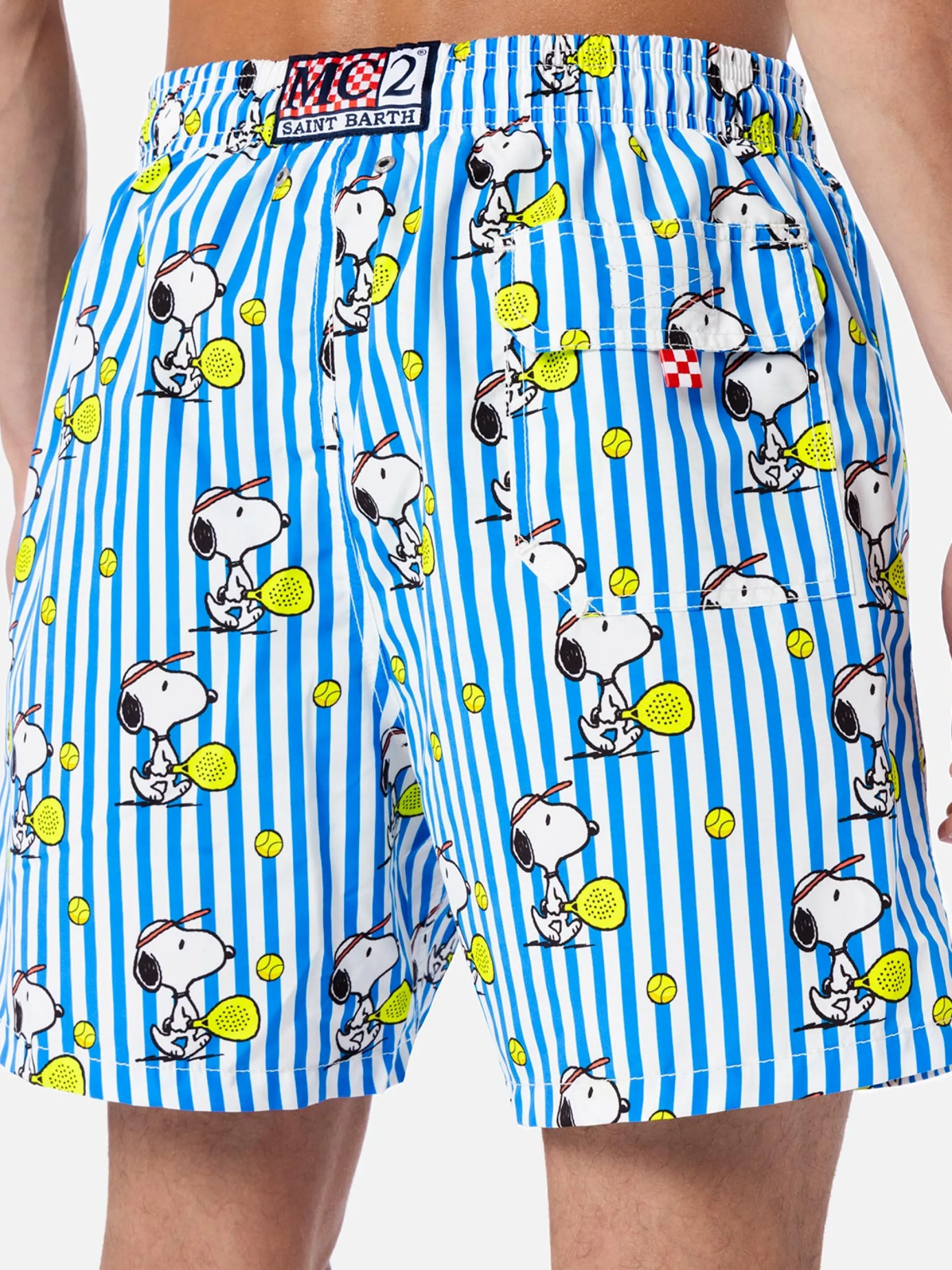 Mittellange Gustavia-Badeshorts für Herren mit Snoopy-Aufdruck | SNOOPY PEANUTS™ SONDEREDITION