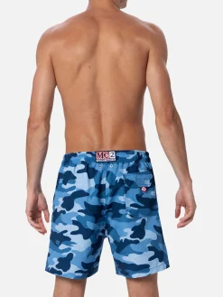Mittellange Gustavia-Badeshorts für Herren mit Tarnmuster