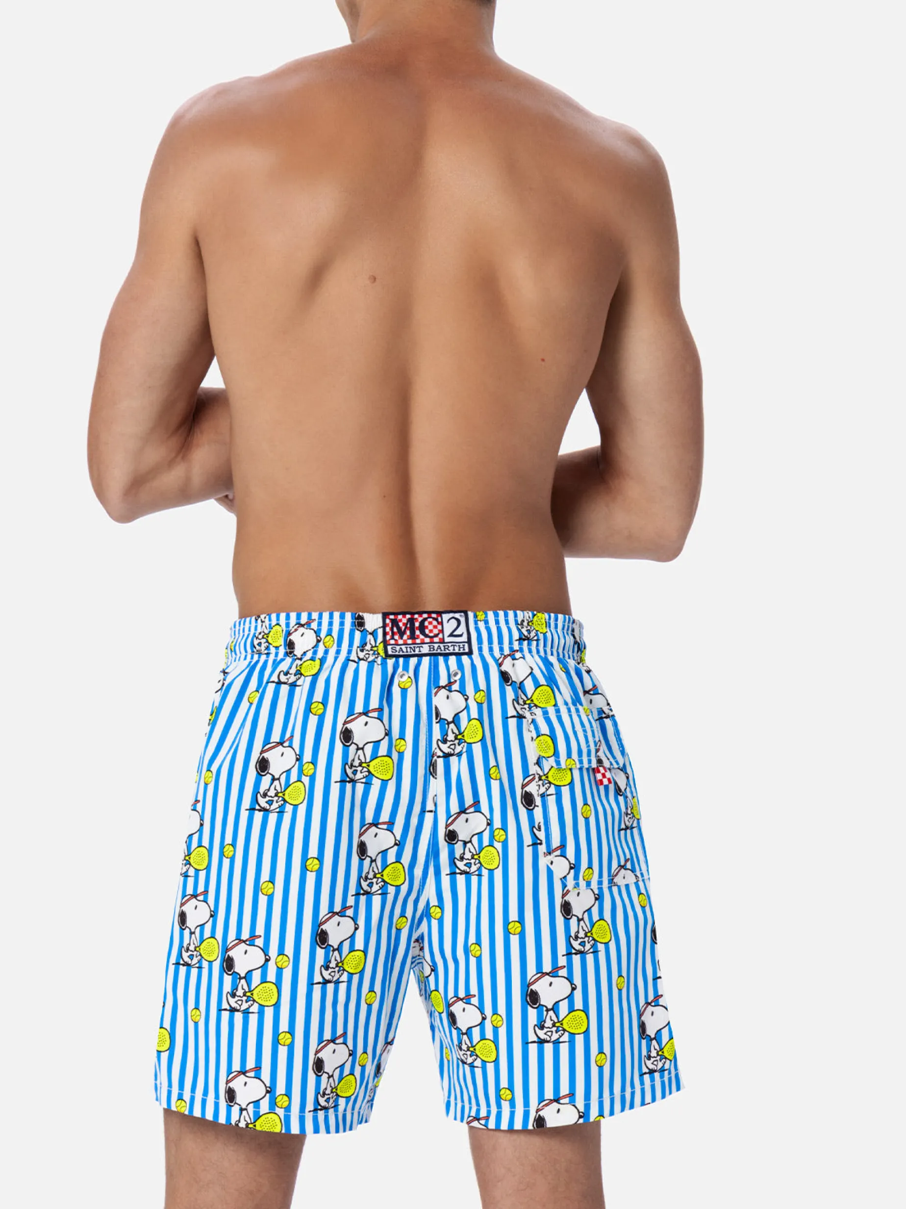 Mittellange Gustavia-Badeshorts für Herren mit Snoopy-Aufdruck | SNOOPY PEANUTS™ SONDEREDITION