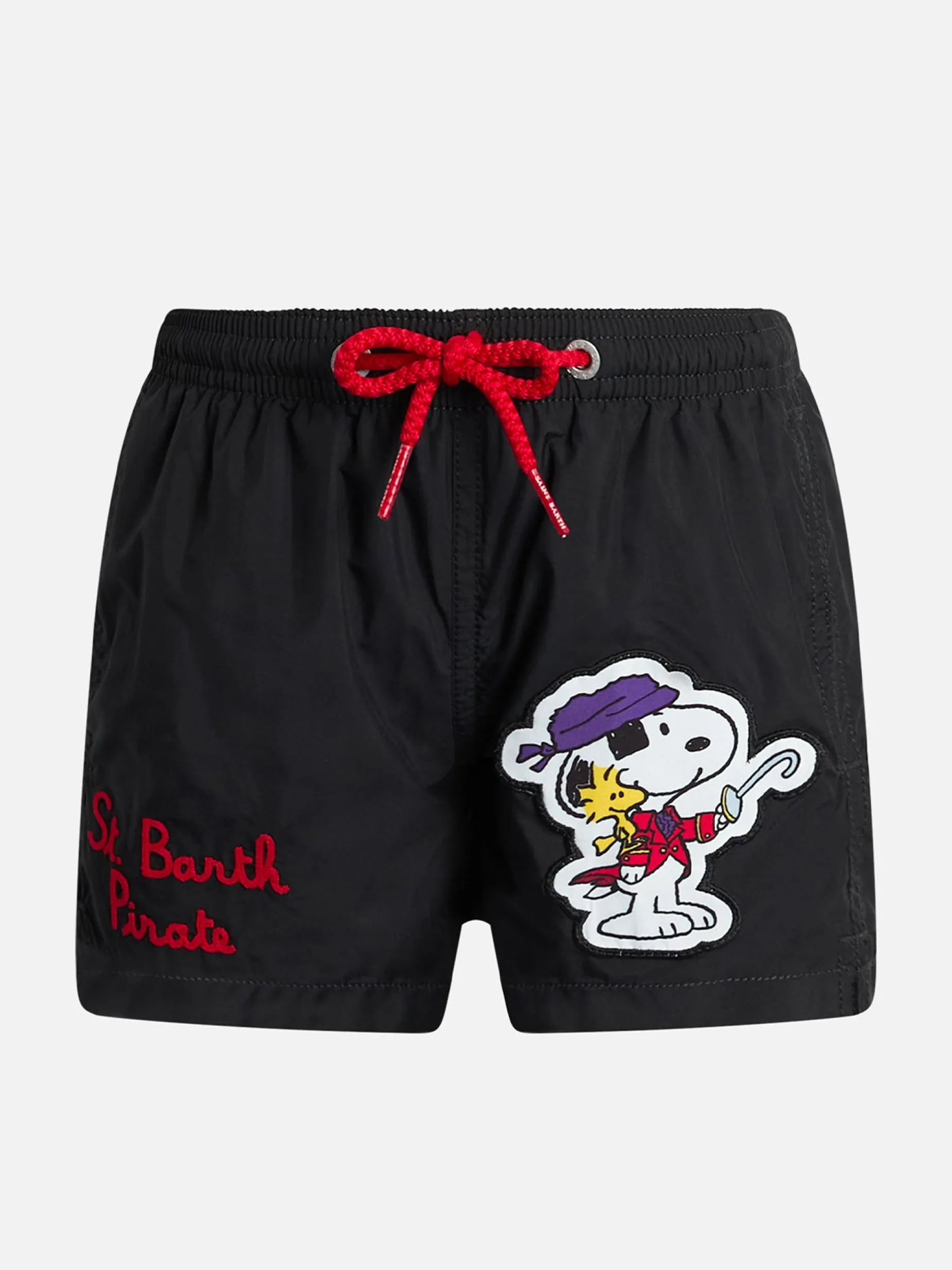 Mittellange Haiti-Badeshorts für Jungen mit platziertem Snoopy-Aufdruck und Stickerei | SNOOPY PEANUTS SONDEREDITION