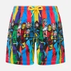 Mittellange Haiti-Badeshorts für Jungen mit platziertem Marvel-Superhelden-Aufdruck | MARVEL-SONDERAUSGABE