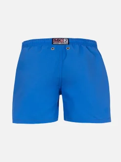 Mittellange Haiti-Badeshorts für Jungen mit platziertem Cryptopuppets-Aufdruck | CRYPTOPUPPET-SONDERAUSGABE