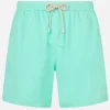 Mittellange Herren-Badeshorts Patmos in Salbeigrün