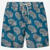 Mittellange Herren-Badeshorts aus Leinen Gustavia mit
