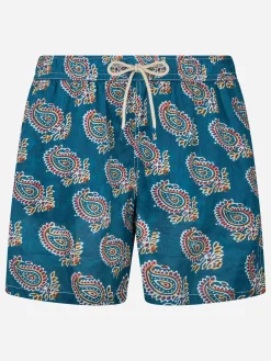 Mittellange Herren-Badeshorts aus Leinen Gustavia mit