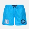 Mittellange Jeans-Badeshorts für Jungen mit Napoli-Print | SSC NAPOLI SPECIAL EDITION