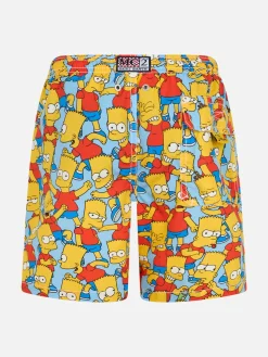 Mittellange Jeans-Badeshorts für Jungen mit Bart-Simpson-Aufdruck | DIE SIMPSON-SONDERAUSGABE