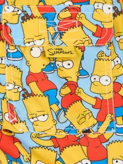 Mittellange Jeans-Badeshorts für Jungen mit Bart-Simpson-Aufdruck | DIE SIMPSON-SONDERAUSGABE