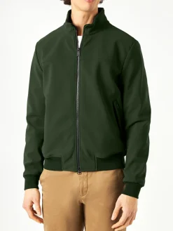 Mittelschwere Herren-Bomberjacke in Militärgrün