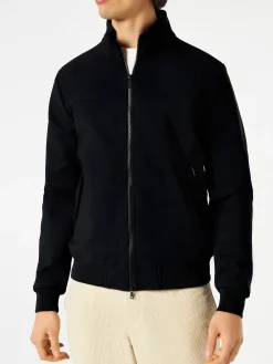 Mittelschwere schwarze Bomberjacke für Herren
