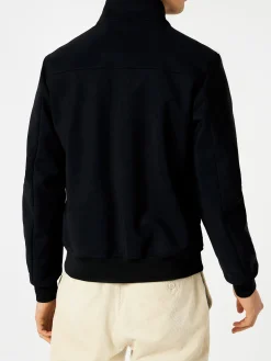 Mittelschwere schwarze Bomberjacke für Herren