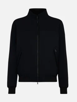 Mittelschwere schwarze Bomberjacke für Herren