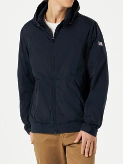 Mittelschwere Windjacke in Marineblau mit Reißverschluss