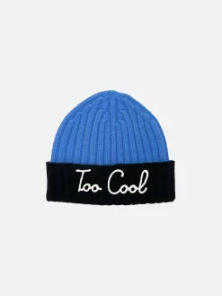 Mütze aus Kaschmirmischung mit Too Cool-Stickerei