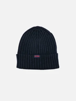 Mütze aus Kaschmirmischung mit St. Barth Navy-Aufnäher