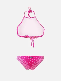 Neckholder-Bikini-Top mit Bandana-Print