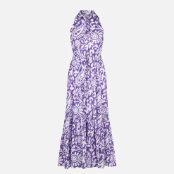 Neckholder-Kleid für Damen mit Paisley-Print