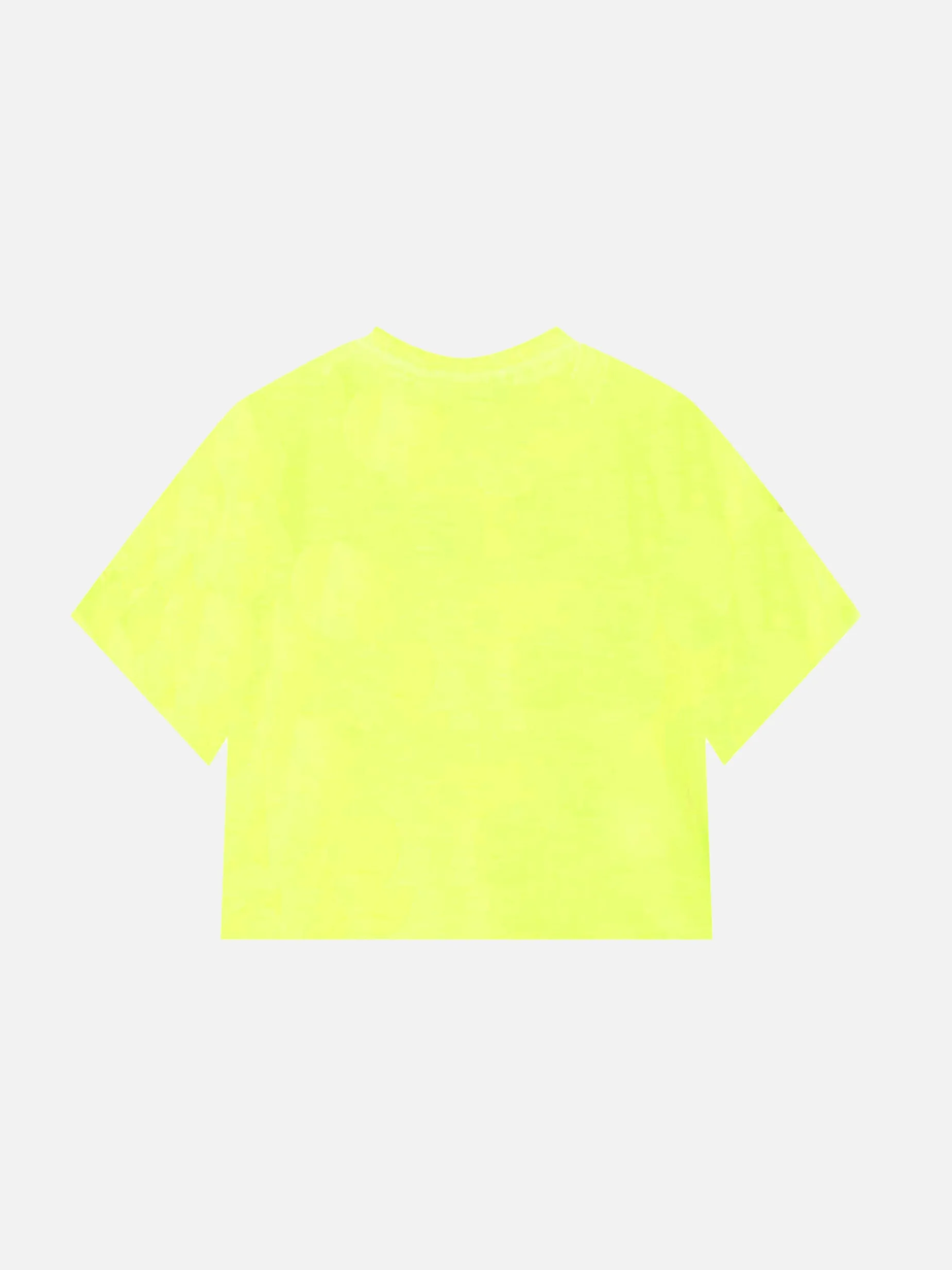 Neongelbes Crop-T-Shirt für Mädchen
