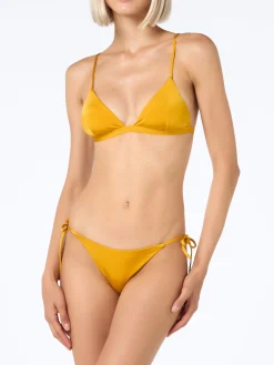 Ockergelber klassischer Triangel-Bikini für Damen Brooke Virgo