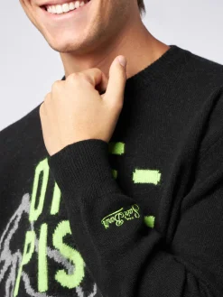 Off-Piste-Herrenpullover in Fluo-Gelb