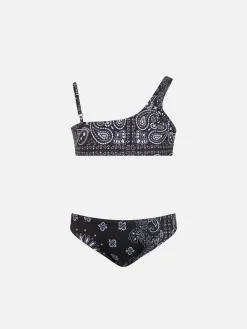 One-Shoulder-Bikini Vivy für Mädchen mit Bandanna-Print