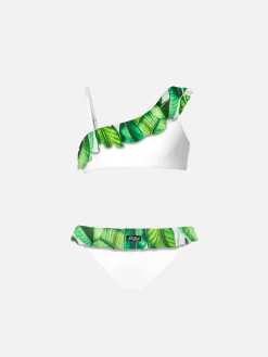 One-Shoulder-Rüschenmädchen-Bikini