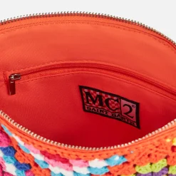 Orange gehäkelte Parisienne-Clutch mit Saint Barth
