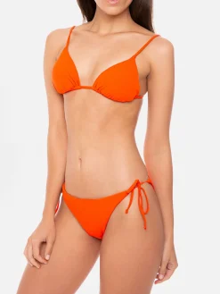 Orangefarbener Triangel-Bikini für Damen