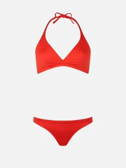 Orangefarbener Triangel-Bralette-Bikini für Damen von Gaia Maia
